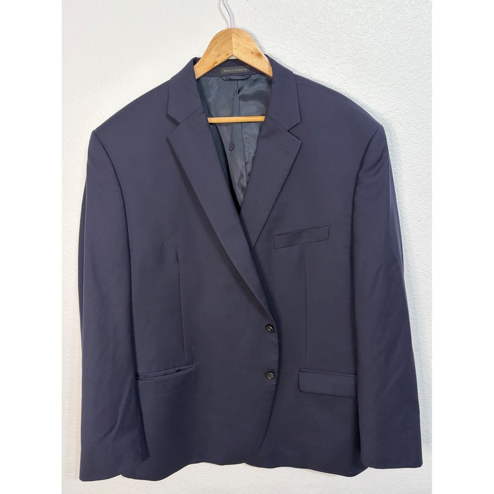 Lauren Ralph Lauren Mens 50R Navy Blue 100% Wool Natural Stretch Blazer Jacket